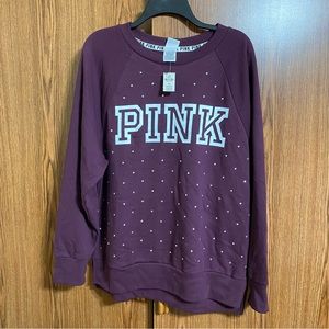 Victoria’s Secret PINK Crewneck Sweater with Bling/Rhinestones